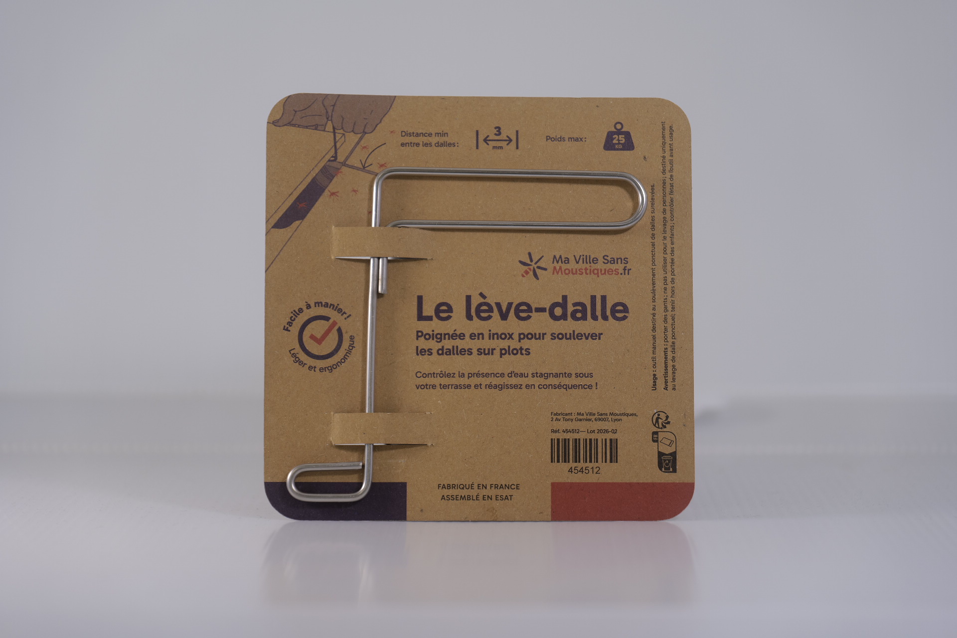 Le lève-dalle – poignée pour dalles sur plots
